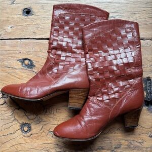 Vintage 80s 90s Frye Brown Leather Women's Boots